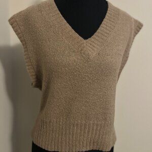 Tan Cropped Jessica Simpson Knit Sweater